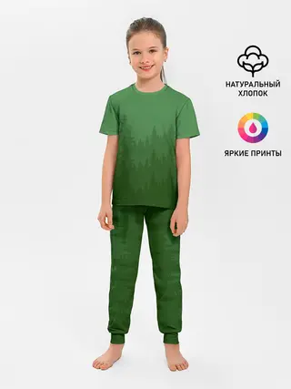 Детская пижама с брюками / Зеленый Лес