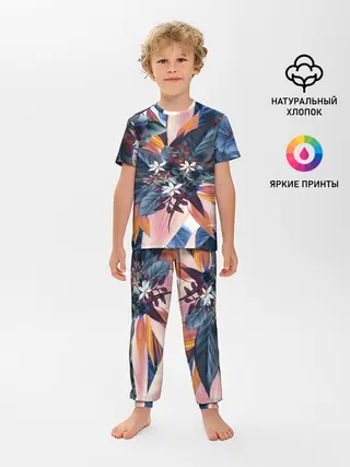 Детская пижама с брюками / Flower collection