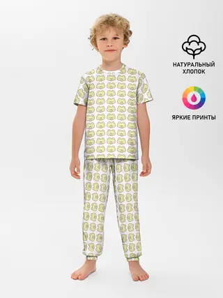 Детская пижама с брюками / лягушечки