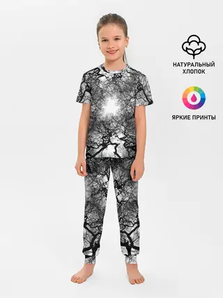 Детская пижама с брюками / Texture Branches