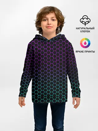 Детское худи / НЕОНОВЫЕ СОТЫ