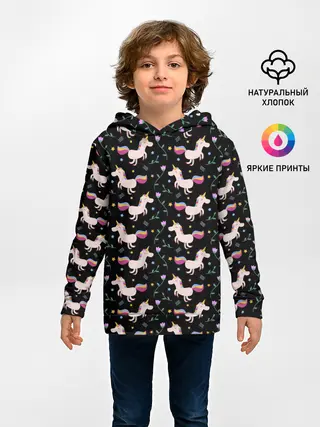 Детское худи / Unicorns pattern
