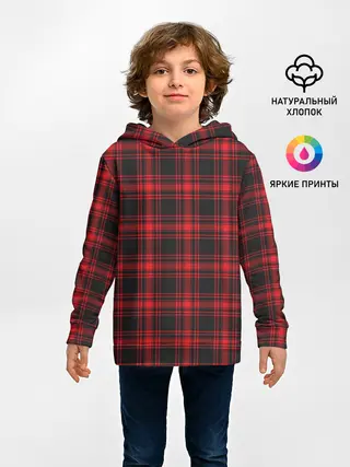 Детское худи / Красная клетка