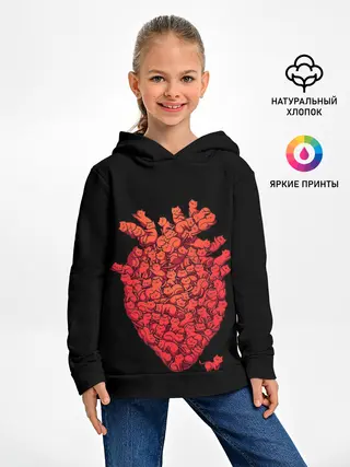 Детское худи / Сердце Из Котиков