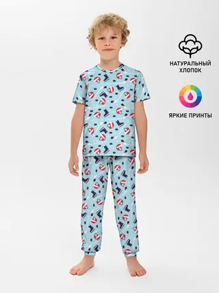 Детская пижама с брюками / Hockey Pattern