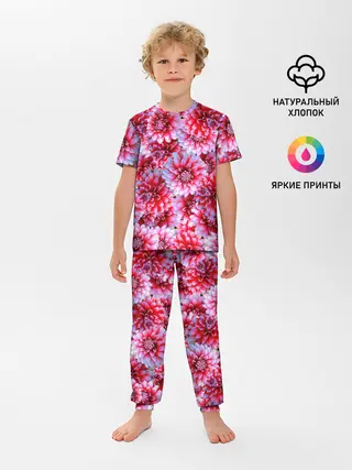 Детская пижама с брюками / Георгины