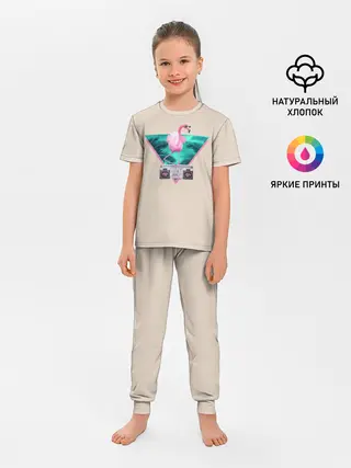 Детская пижама с брюками / Фламинго