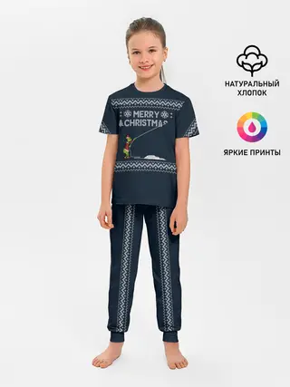 Детская пижама с брюками / Гринч Вязаный