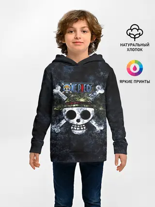 Детское худи / Веселый Роджер One Piece. Большой куш