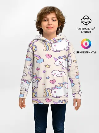 Детское худи / Радужные Единорожки
