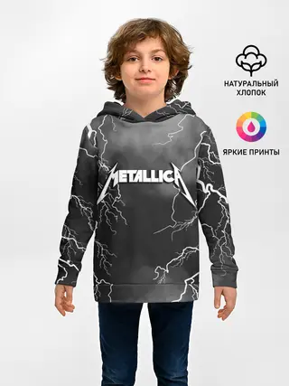 Детское худи / METALLICA РАЗРЯД МОЛНИИ