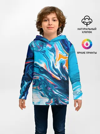 Детское худи / Волны красок