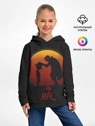 Детское худи / похлопывает по голове One Piece
