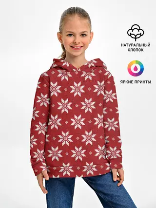 Детское худи / Снежный орнамент