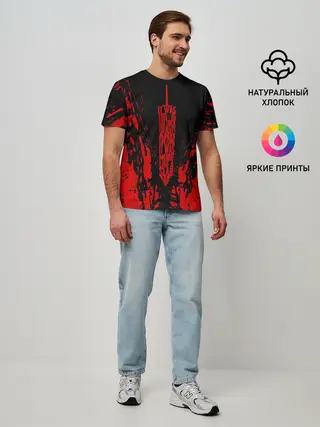 Мужская базовая футболка / BERSERK sword red