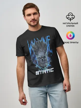 Мужская базовая футболка / Static Wayne
