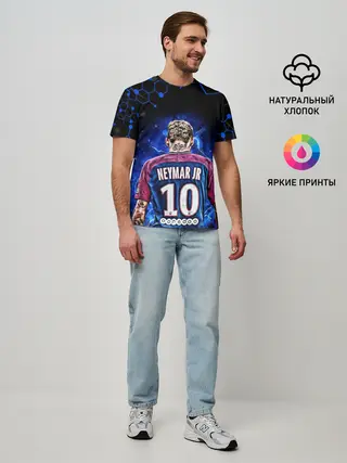 Мужская базовая футболка / НЕЙМАР / NEYMAR JR / НЕОН