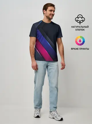 Мужская базовая футболка / Sport style 3d