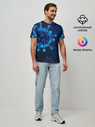 Мужская базовая футболка / Коронавирус