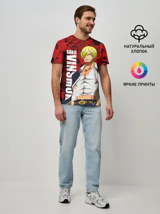 Мужская базовая футболка / Санджи Винсмок, One Piece