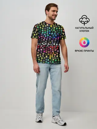 Мужская базовая футболка / ПЕРСОНАЖИ ИГРЫ FNF