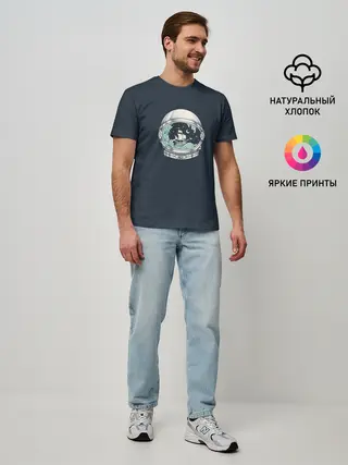 Мужская базовая футболка / Spaceship