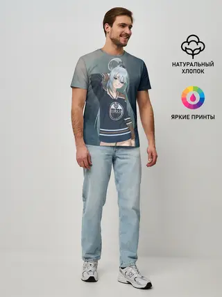 Мужская базовая футболка / АКВА в свитшоте