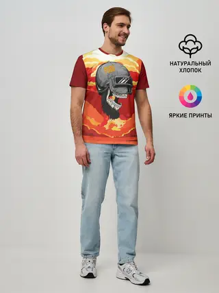 Мужская базовая футболка / PUBG Skull