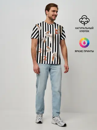 Мужская базовая футболка / Гуси