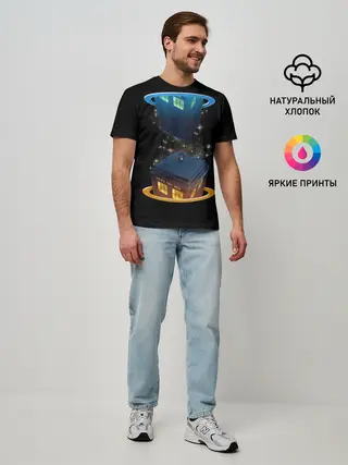 Мужская базовая футболка / Тардис в Портале