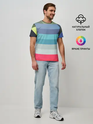Мужская базовая футболка / ТЕКСТУРА ЛИНИИ