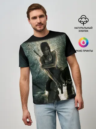 Мужская базовая футболка / TOMB RAIDER