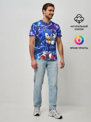 Мужская базовая футболка / Sonic | Соник