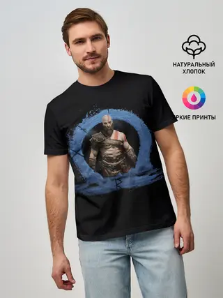 Мужская базовая футболка / God Of War Ragnarok