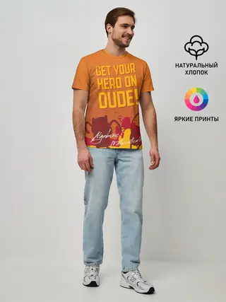 Мужская базовая футболка / Get your hero on DUDE