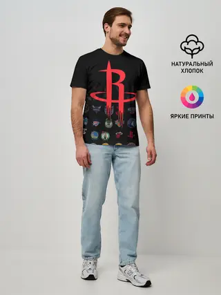 Мужская базовая футболка / Houston Rockets