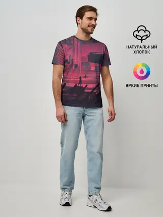 Мужская базовая футболка / Город Будущего