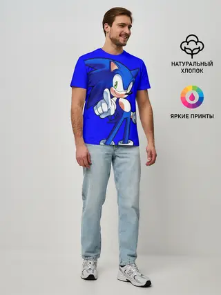 Мужская базовая футболка / SONIC
