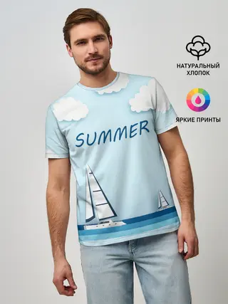 Мужская базовая футболка / ПАРУСНИКИ | SUMMER