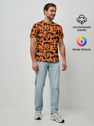 Мужская базовая футболка / Scarecrow pattern