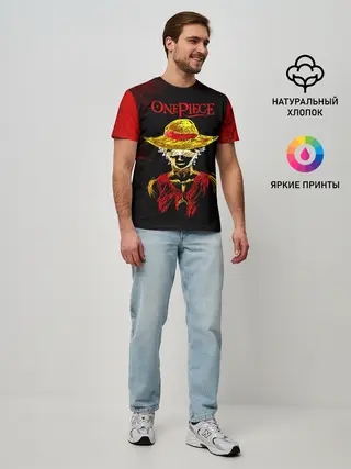 Мужская базовая футболка / One Piece. Большой куш Луффи