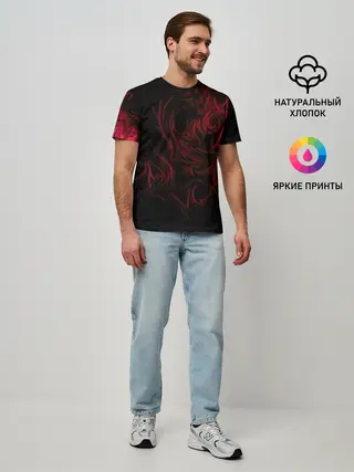 Мужская базовая футболка / Fire