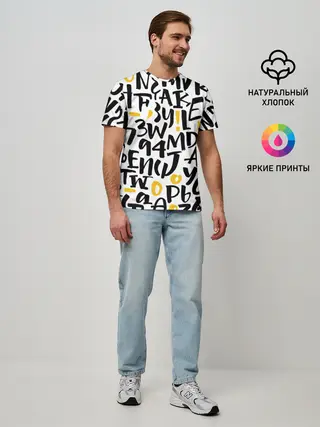 Мужская базовая футболка / Буквенный бум