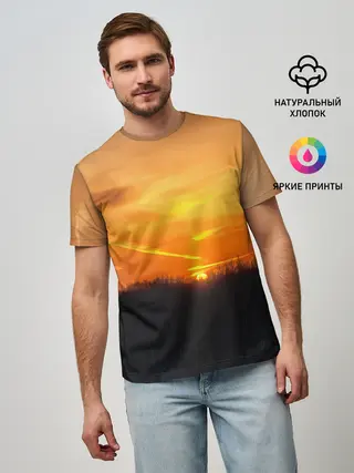 Мужская базовая футболка / Закат