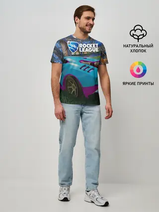 Мужская базовая футболка / Rocket League