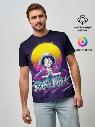 Мужская базовая футболка / Neon One Piece