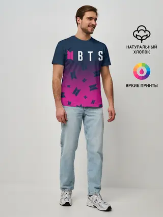 Мужская базовая футболка / BTS / БТС