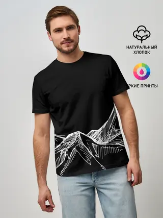 Мужская базовая футболка / Горы