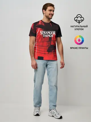 Мужская базовая футболка / Очень странные дела 2019