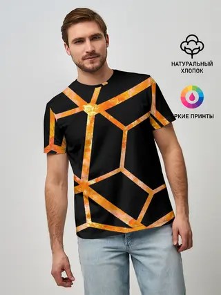 Мужская базовая футболка / Hexagon